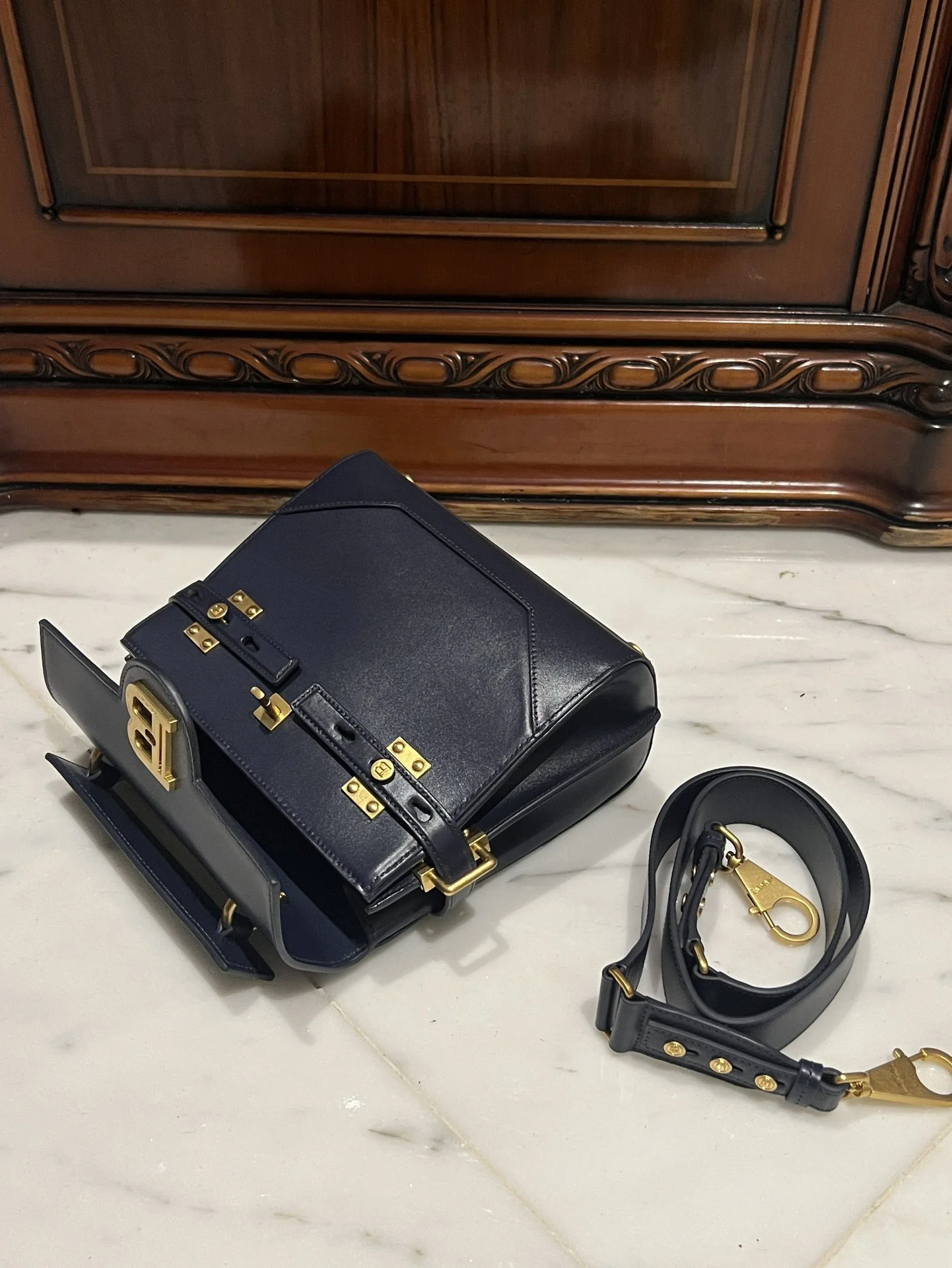 BALMAIN Top Handle Bags (Black-Gold) I80202608100292 - Image 6