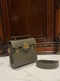 Alternative view of BALMAIN Totes Bags Leather (Gray-Gold) One Size I80202608100293