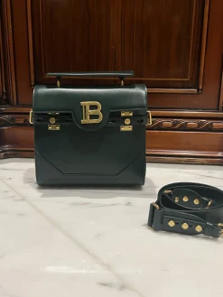 BALMAIN Totes Bags Leather (Green-Gold) One Size I80202608100288