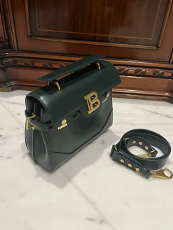 Alternative view of BALMAIN Totes Bags Leather (Green-Gold) One Size I80202608100288