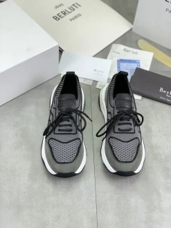 Alternative view of BERLUTI Sneakers Knit Leather EU39-45 C30202608032414