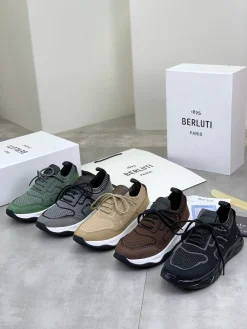 Alternative view of BERLUTI Sneakers Knit Leather EU39-45 C30202608032417