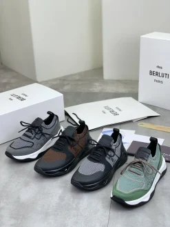 Alternative view of BERLUTI Sneakers Knit Leather EU39-45 C30202608032421
