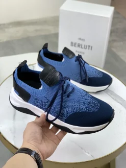 Alternative view of BERLUTI Sneakers Knit Leather EU39-45 C30202608032460