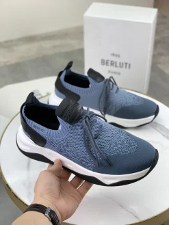 Alternative view of BERLUTI Sneakers Knit Leather EU39-45 C30202608032462