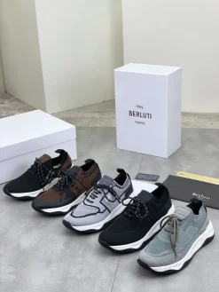 Alternative view of BERLUTI Sneakers Leather & Knit EU39-45 D50202608032469