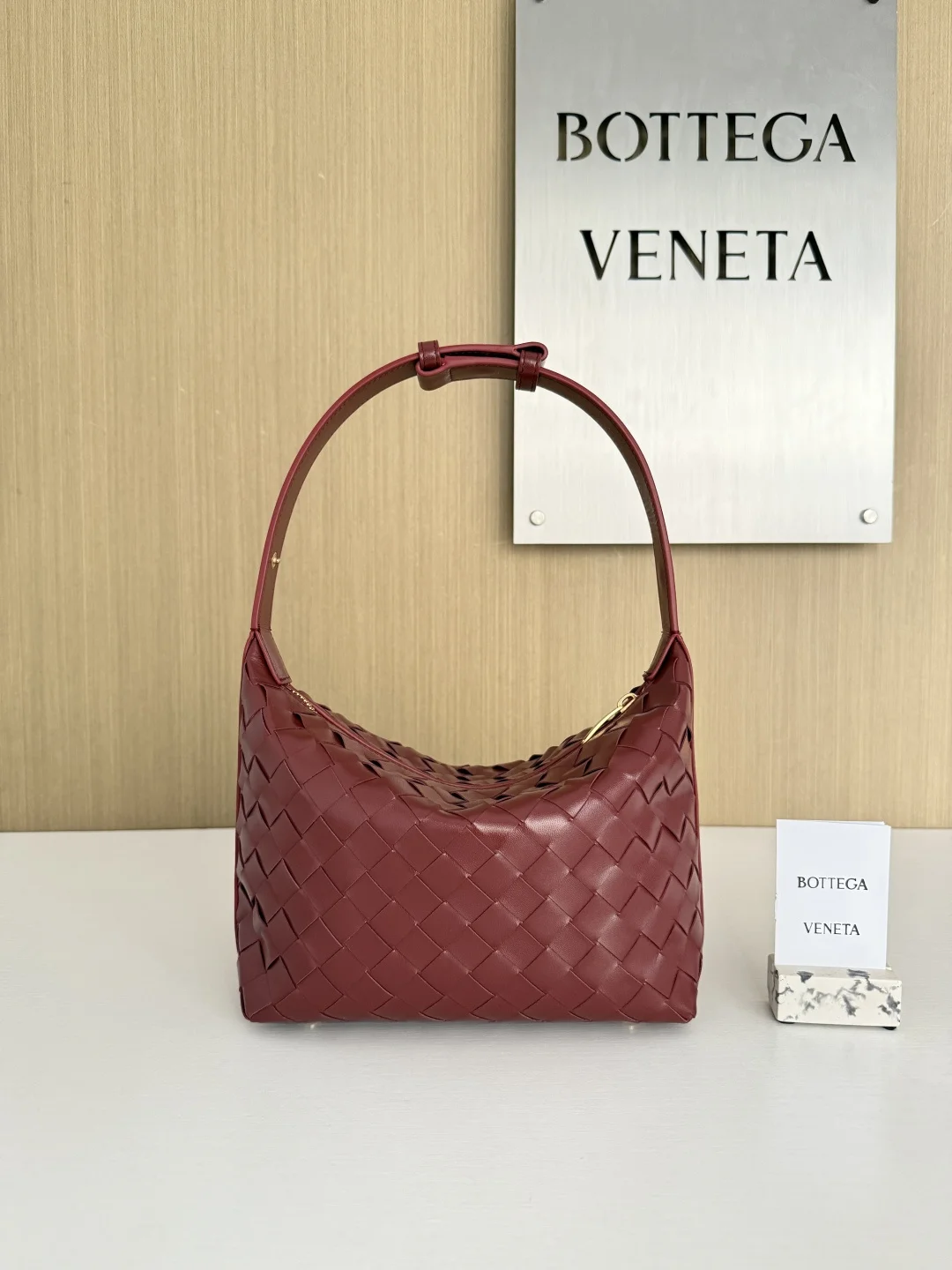 BOTTEGA VENETA Bucket Bags Intrecciato Leather (Burgundy) 22X13X9CM F80202608080207 - Image 3