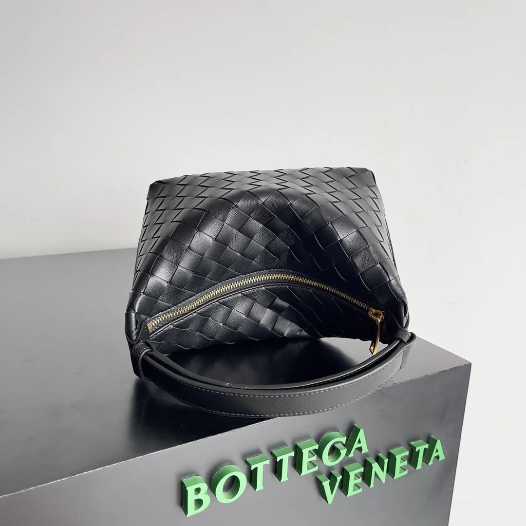 BOTTEGA VENETA Bucket Bags Nappa Lambskin (Black-Gold) 22X13X9 F80202608080245 - Image 2