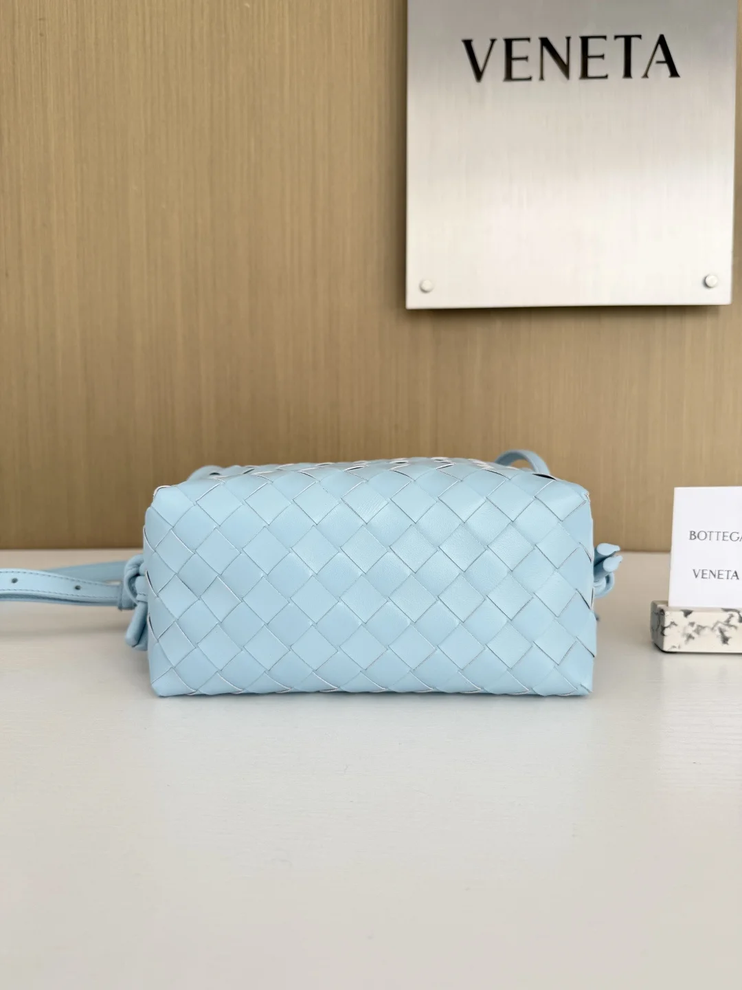 BOTTEGA VENETA Crossbody Bags Leather (Blue) 19X12X9CM F80202608080144 - Image 2