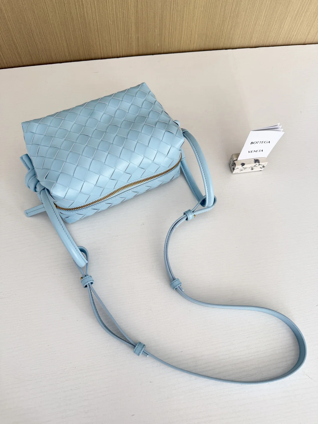BOTTEGA VENETA Crossbody Bags Leather (Blue) 19X12X9CM F80202608080144 - Image 3