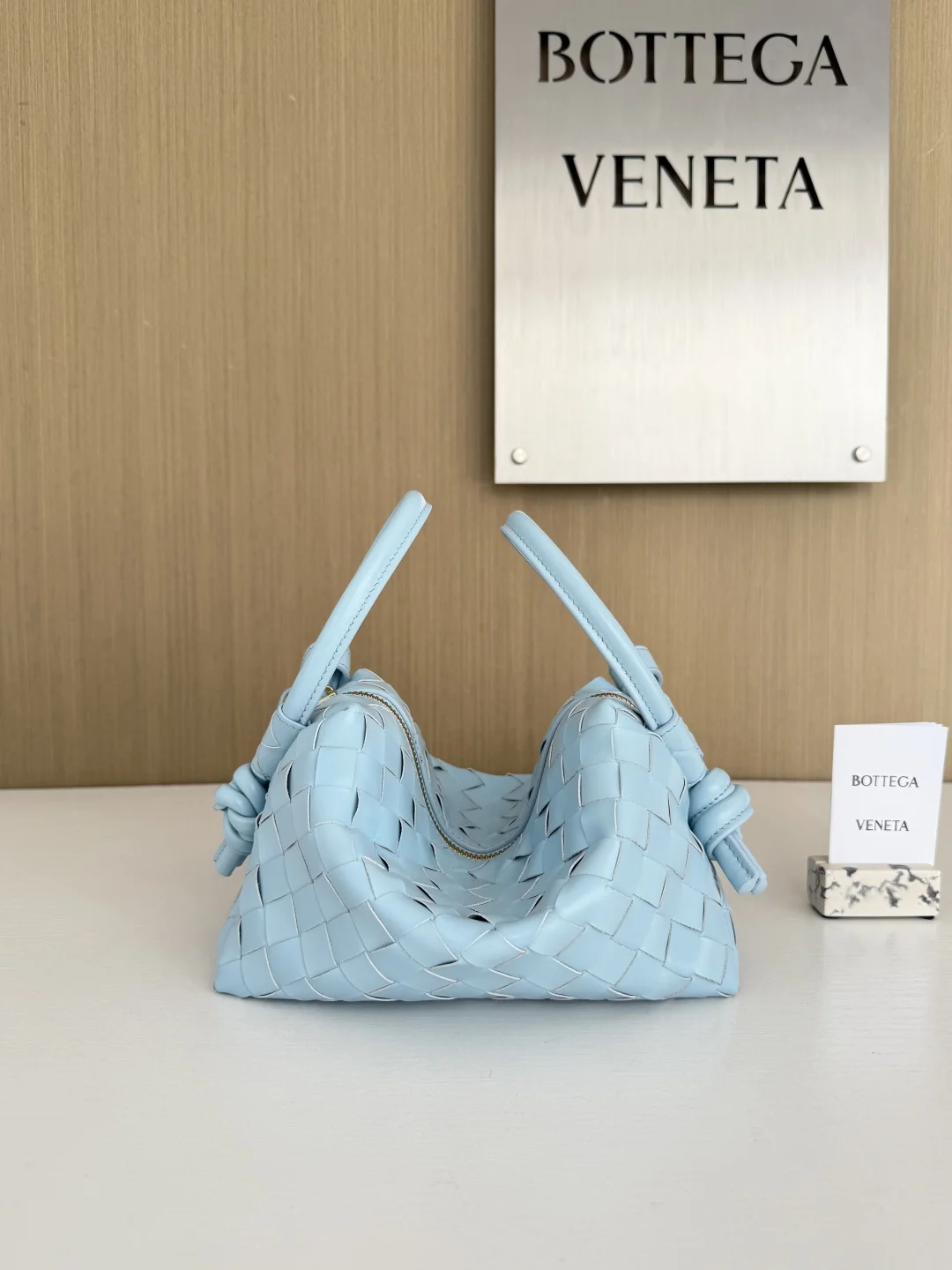 BOTTEGA VENETA Crossbody Bags Leather (Blue) 19X12X9CM F80202608080144 - Image 5