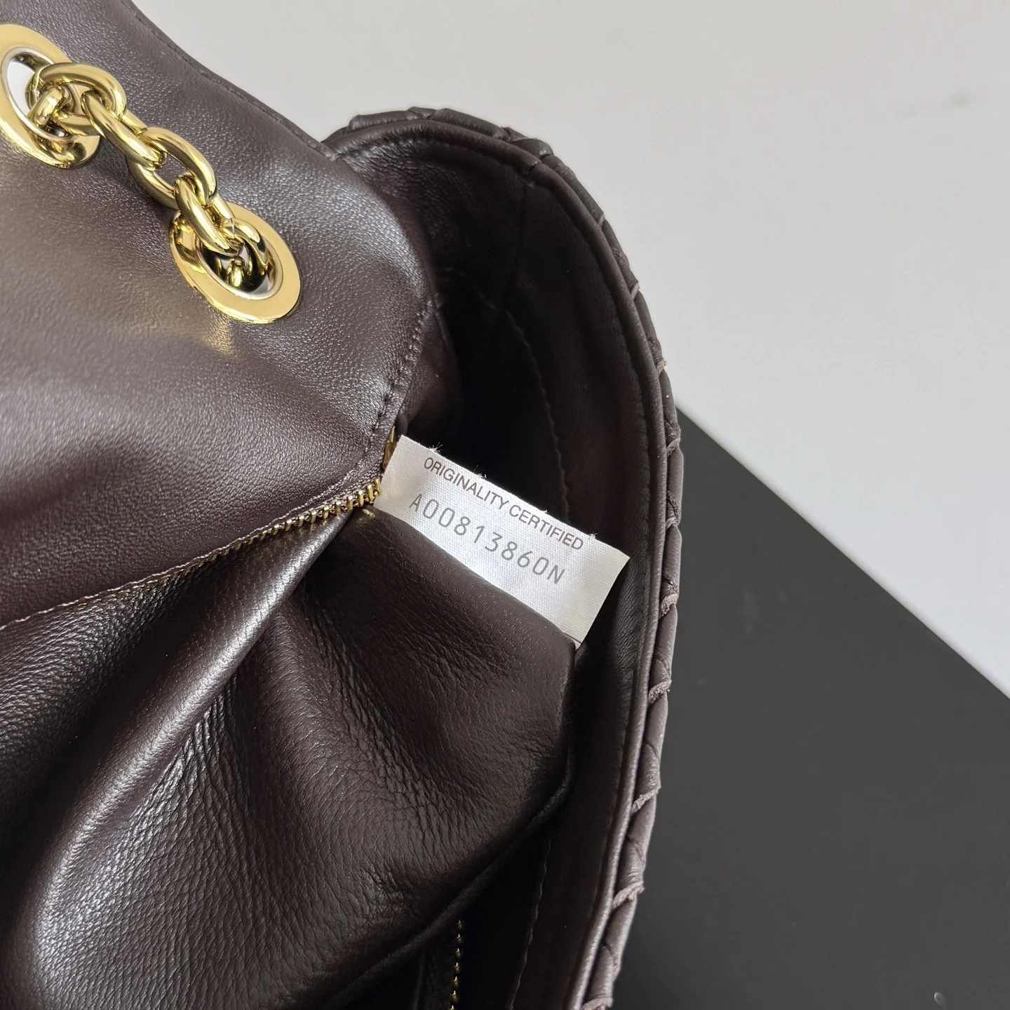 BOTTEGA VENETA Shoulder Bags Lamb Leather (Brown-Gold) 27X16X6CM I30202608080821 - Image 8