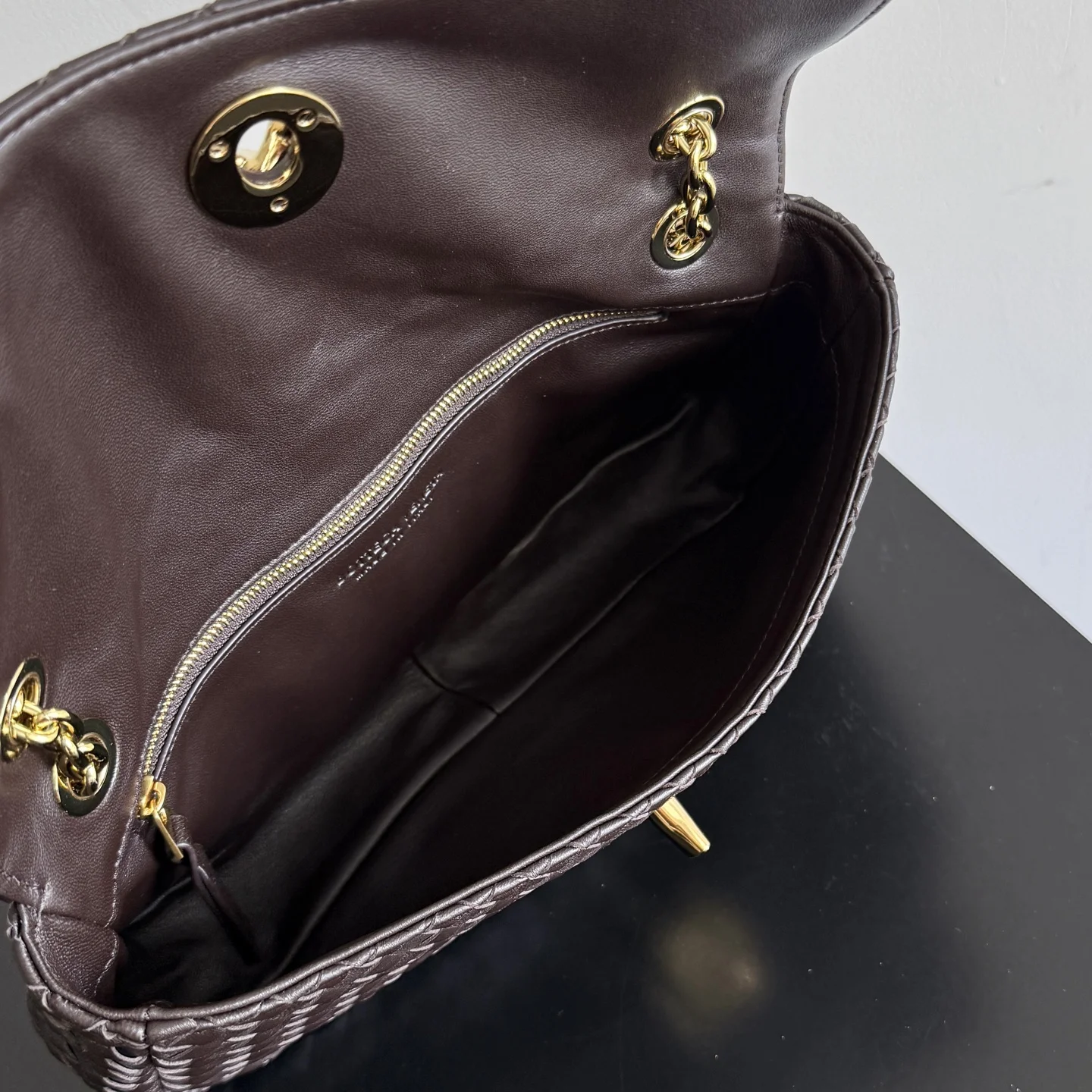 BOTTEGA VENETA Shoulder Bags Lamb Leather (Brown-Gold) 27X16X6CM I30202608080821 - Image 9