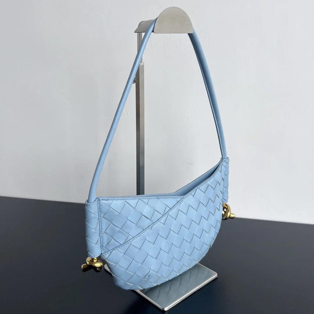BOTTEGA VENETA Shoulder Bags Leather (Blue-Gold) 28X18X5CM H30202608080067 - Image 2
