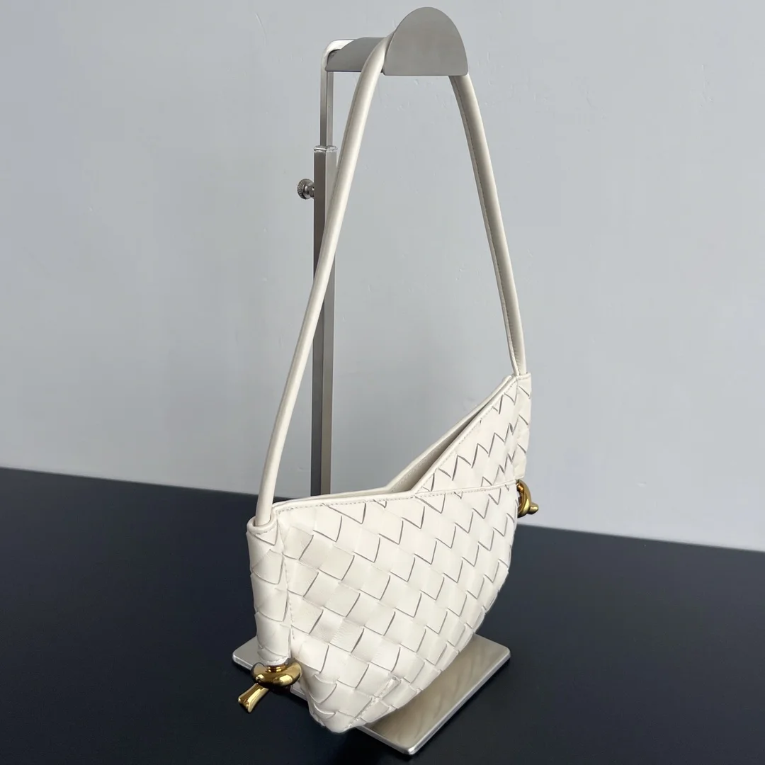 BOTTEGA VENETA Shoulder Bags Leather (White-Gold) 28X18X5CM H30202608080070 - Image 2