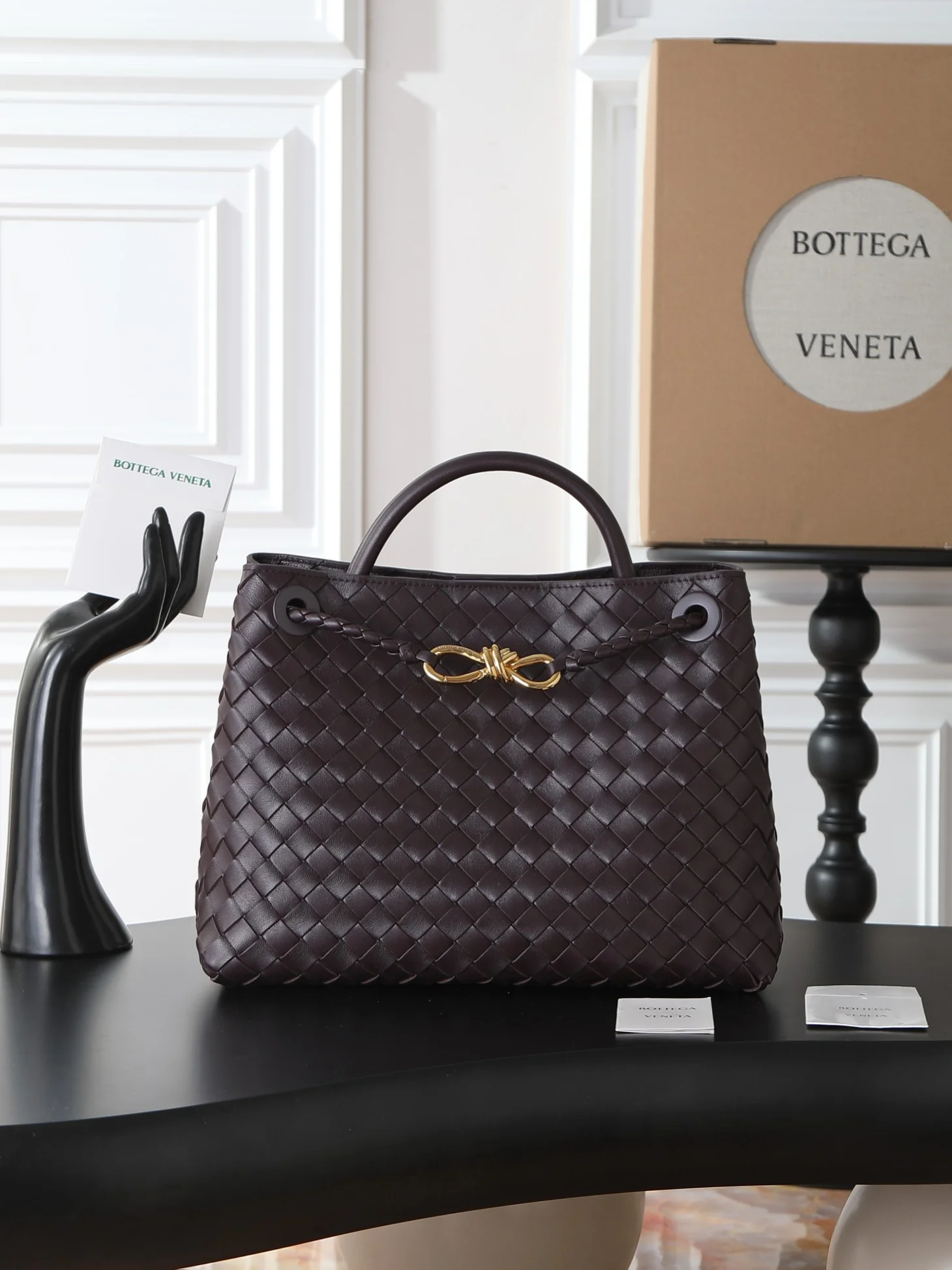 BOTTEGA VENETA Shoulder Bags Nappa Lambskin (Brown-Gold) 32X24X12 A130202608080549