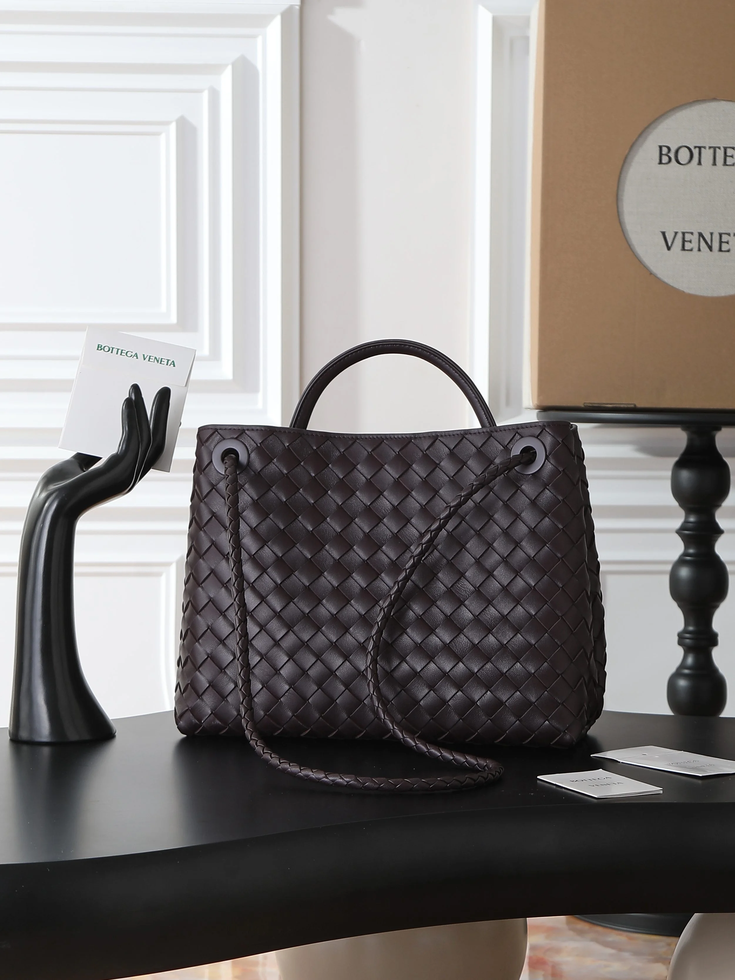 BOTTEGA VENETA Shoulder Bags Nappa Lambskin (Brown-Gold) 32X24X12 A130202608080549 - Image 2