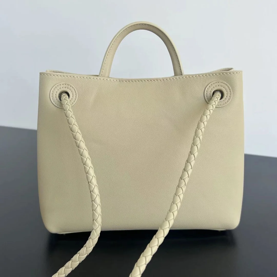 BOTTEGA VENETA Top Handle Bags Calf Leather (Cream-Gold) 25X22X10 A080202608080856 - Image 3