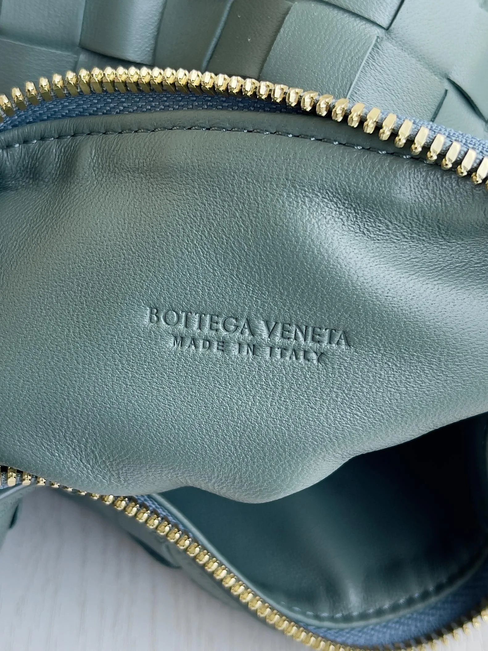 BOTTEGA VENETA Top Handle Bags Intrecciato Leather (Blue-Gray) 22X13X9CM F80202608080219 - Image 7