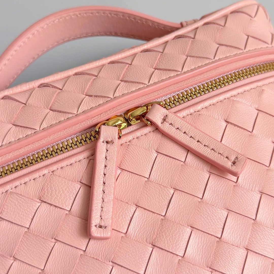 BOTTEGA VENETA Top Handle Bags Lamb Leather (Pink-Gold) 19X14X3CM G80202608080105 - Image 5