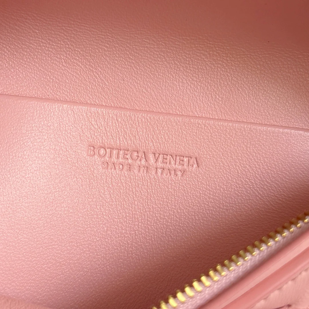 BOTTEGA VENETA Top Handle Bags Lamb Leather (Pink-Gold) 19X14X3CM G80202608080105 - Image 7