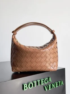 BOTTEGA VENETA Top Handle Bags Nappa Lambskin (Brown) 22X13X9CM F80202608080199