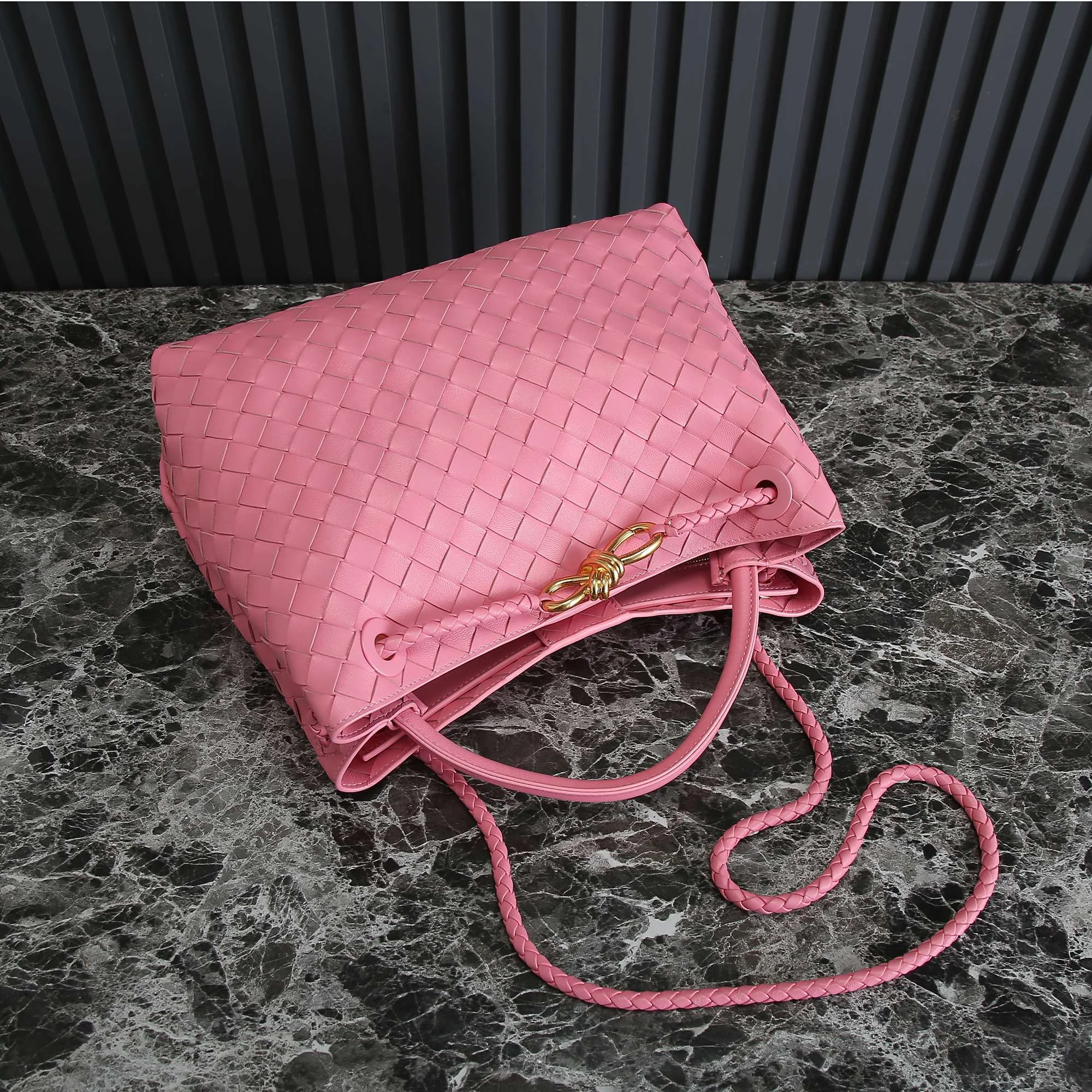 BOTTEGA VENETA Top Handle Bags Nappa Lambskin (Pink) 32X24X12 A130202608080568 - Image 3