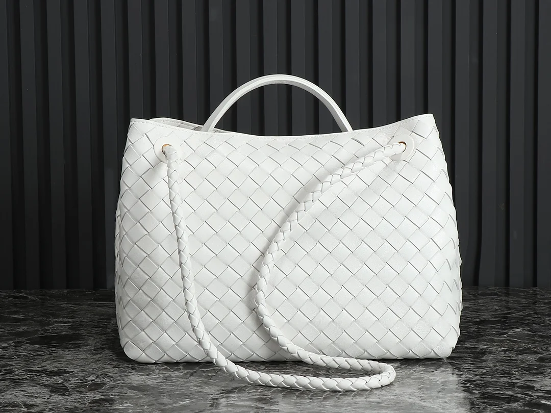 BOTTEGA VENETA Top Handle Bags Nappa Lambskin (White-Gold) 32X24X12 A130202608080560 - Image 2