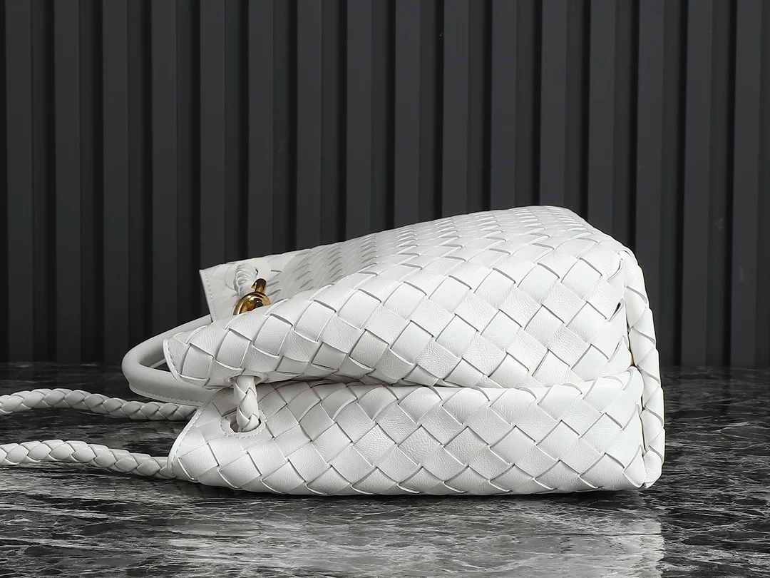 BOTTEGA VENETA Top Handle Bags Nappa Lambskin (White-Gold) 32X24X12 A130202608080560 - Image 5