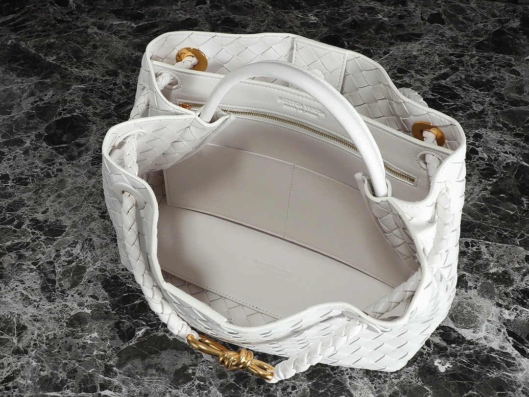BOTTEGA VENETA Top Handle Bags Nappa Lambskin (White-Gold) 32X24X12 A130202608080560 - Image 8