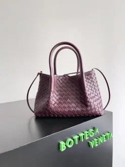 BOTTEGA VENETA Totes Bags Leather (Burgundy) 24X15X12CM H80202608080631