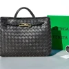 BOTTEGA VENETA Totes Bags Nappa Lambskin (Black-Gold) 32X24X12 A130202608080556