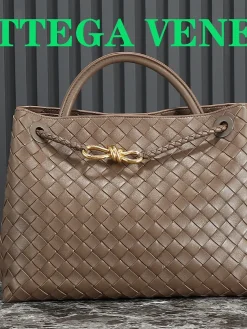 BOTTEGA VENETA Totes Bags Nappa Lambskin (Brown-Gold) 32X24X12 A130202608080562