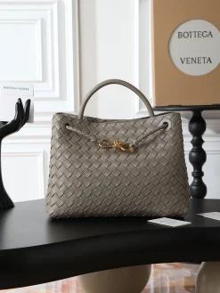 BOTTEGA VENETA Totes Bags Nappa Lambskin (Gray-Gold) 32X24X12 A130202608080551