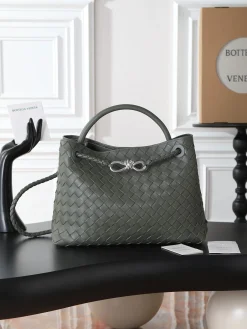 BOTTEGA VENETA Totes Bags Nappa Lambskin (Green-Silver) 32X24X12 A130202608080548