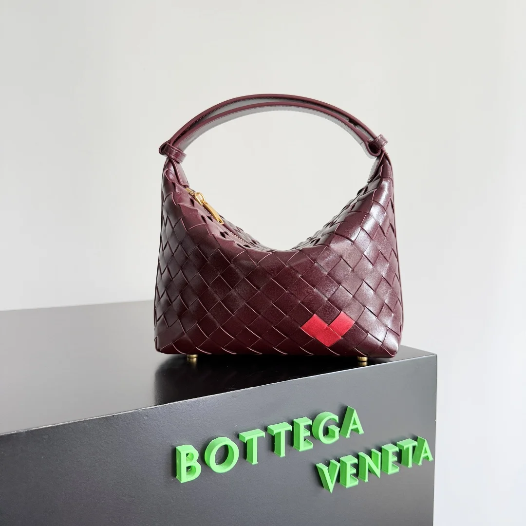 BOTTEGA VENETA Trend Bags Nappa Lambskin (Burgundy-Red) 22X13X9CM F80202608080223
