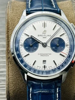 BREITLING Premier Automatic (White-Blue Dial) GM A650202608050135