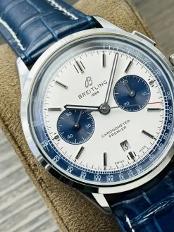 Alternative view of BREITLING Premier Automatic (White-Blue Dial) GM A650202608050135