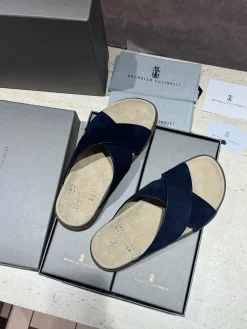 Alternative view of BRUNELLO CUCINELLI Slides Suede EU39-44 B90202608032679