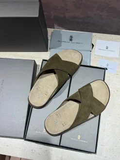 Alternative view of BRUNELLO CUCINELLI Slides Suede EU39-44 B90202608032680