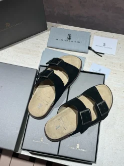 Alternative view of BRUNELLO CUCINELLI Slides Suede EU39-44 B90202608032683