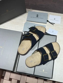 Alternative view of BRUNELLO CUCINELLI Slides Suede EU39-44 B90202608032684