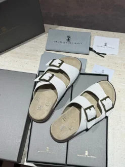 Alternative view of BRUNELLO CUCINELLI Slides Suede EU39-44 B90202608032687
