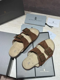 Alternative view of BRUNELLO CUCINELLI Slides Suede EU39-44 B90202608032691