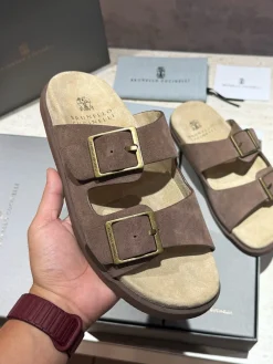 BRUNELLO CUCINELLI Slides Suede Microporous EU39-44 B90202608032685