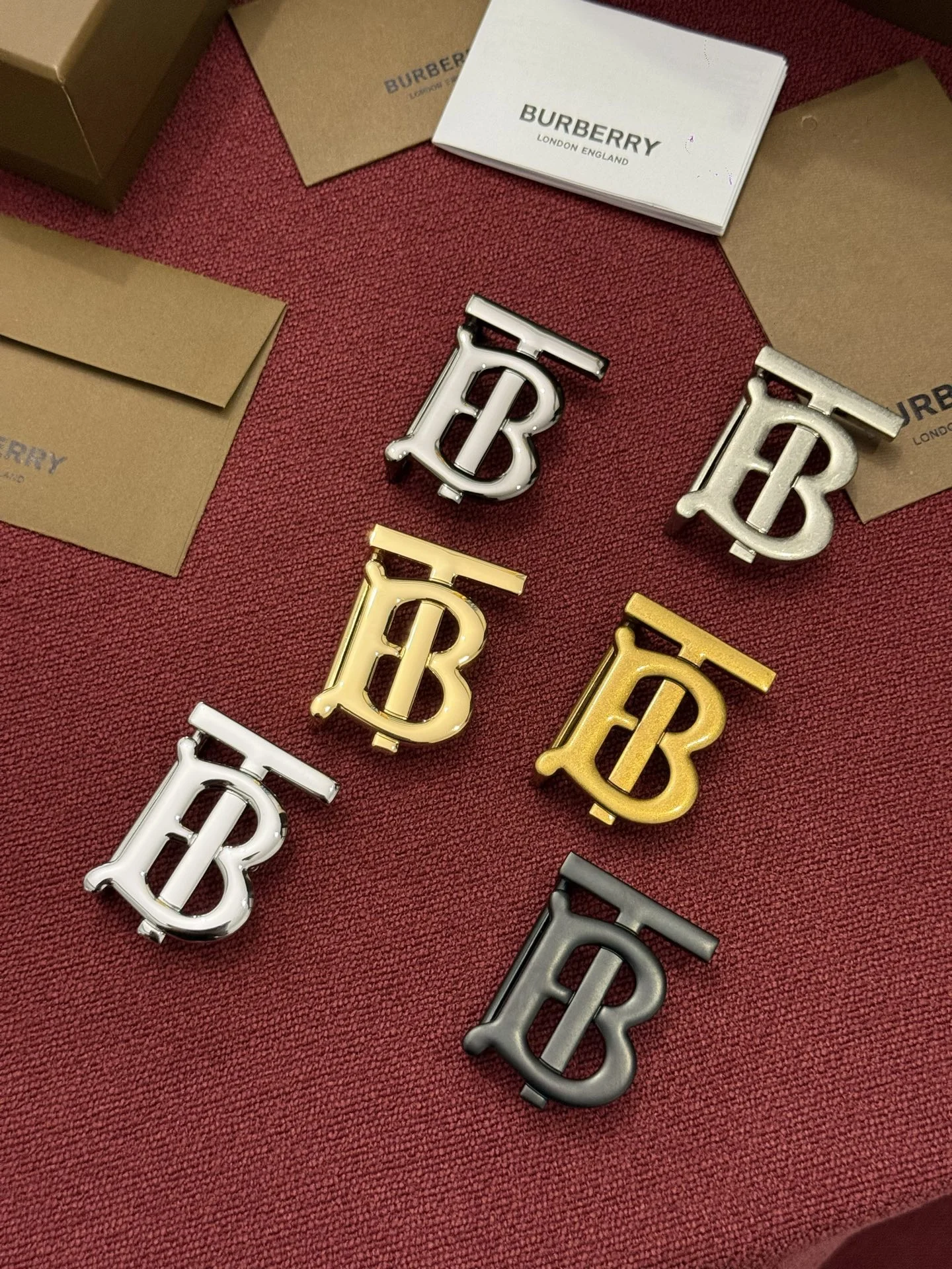 BURBERRY Belts Check Canvas & Calfskin Leather WIDTH 4.0CM 4.0cm Width A60202608050266 - Image 7
