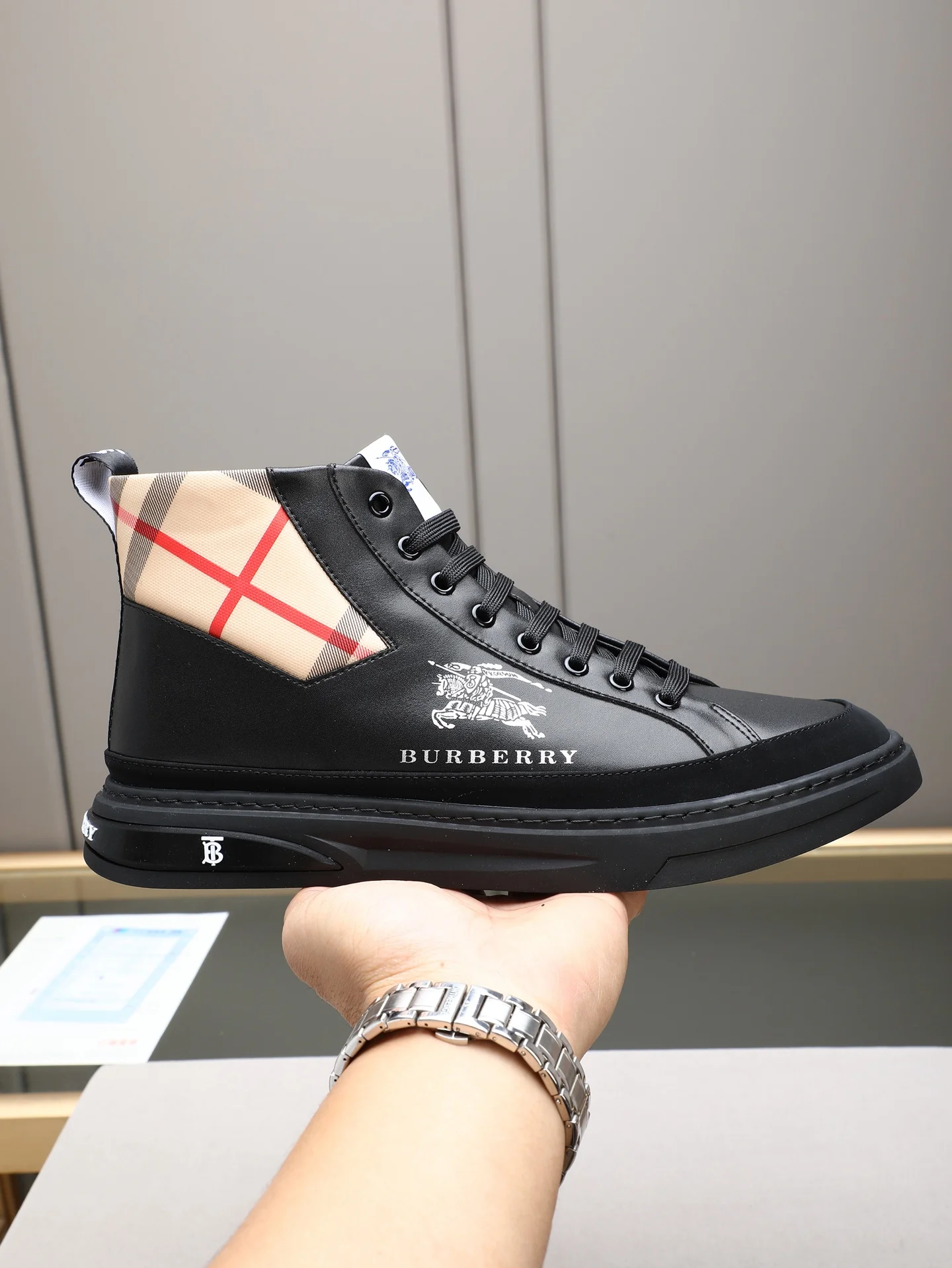 BURBERRY Sneakers Calfskin Leather EU38-44 B10202608030369 - Image 2