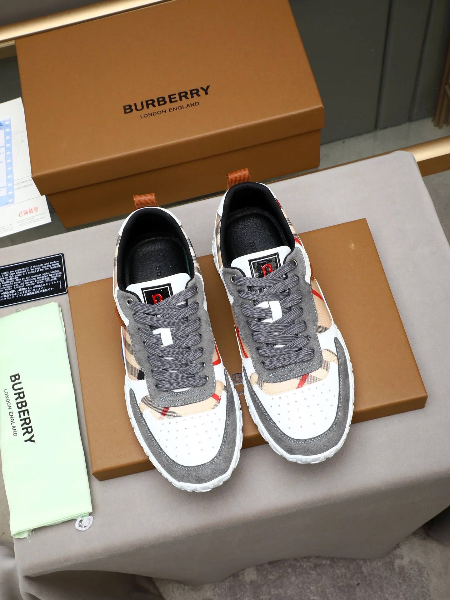 BURBERRY Sneakers Leather & Sheepskin EU38-44 B00202608030384 - Image 8