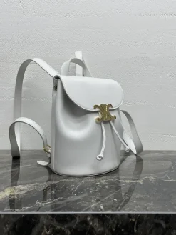 Alternative view of CELINE Backpacks Bags Leather (White-Gold) 25X18X13CM I00202608090874