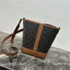 CELINE Bucket Bags Coated Canvas (Brown-Black) 22X26X13CM E00202608090009